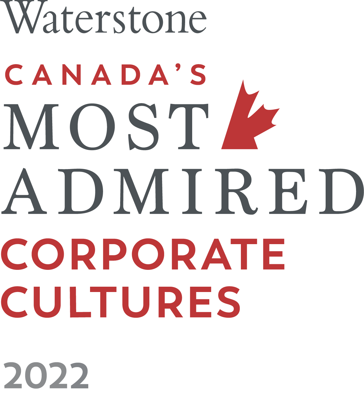 Waterstone Canada's Most Admired Corporate Cultures 2022 Logo