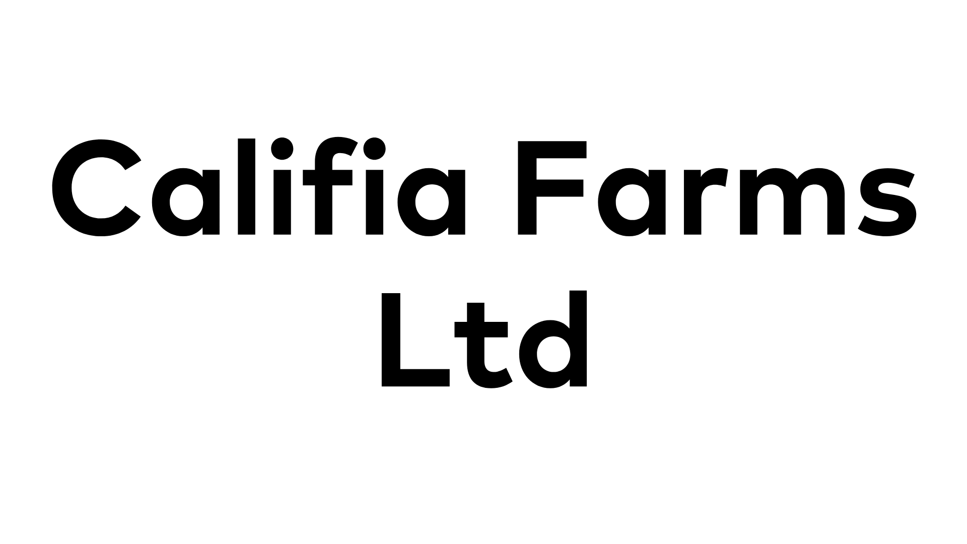 Califia Farms Ltd Califia Farms Ltd